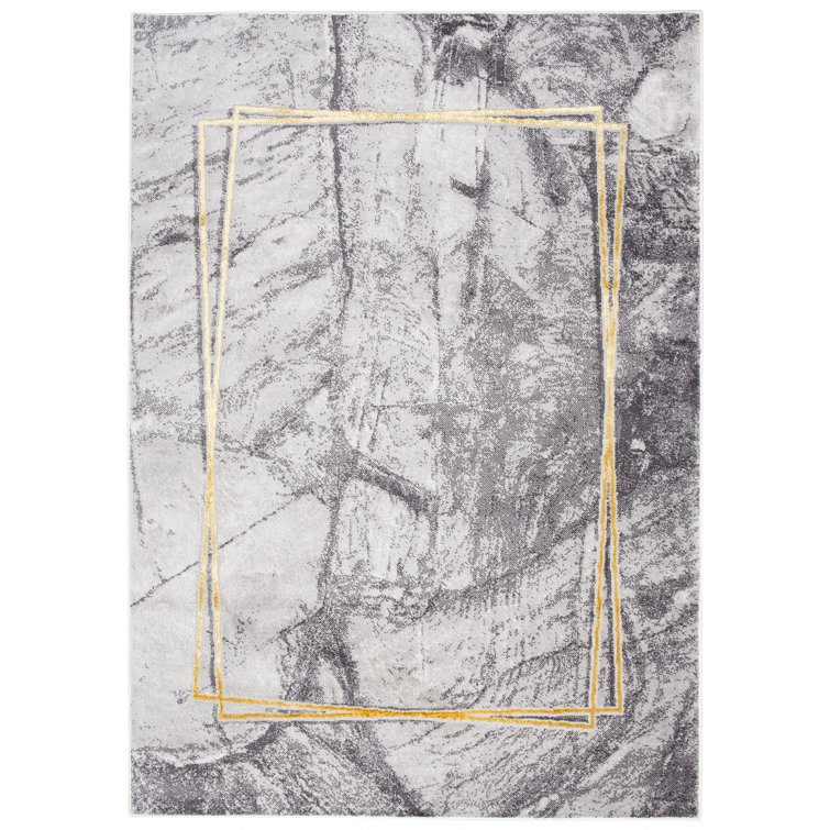 Fairmont Park Barnicle Flatweave Grey/White/Gold Rug Wayfair.co.uk